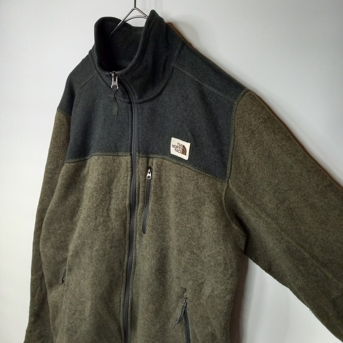 ノースフェイス　ジップアップ　セーター　ジャケット　フリース　裏ボア　カーキ　M | Vintage.City 빈티지숍, 빈티지 코디 정보