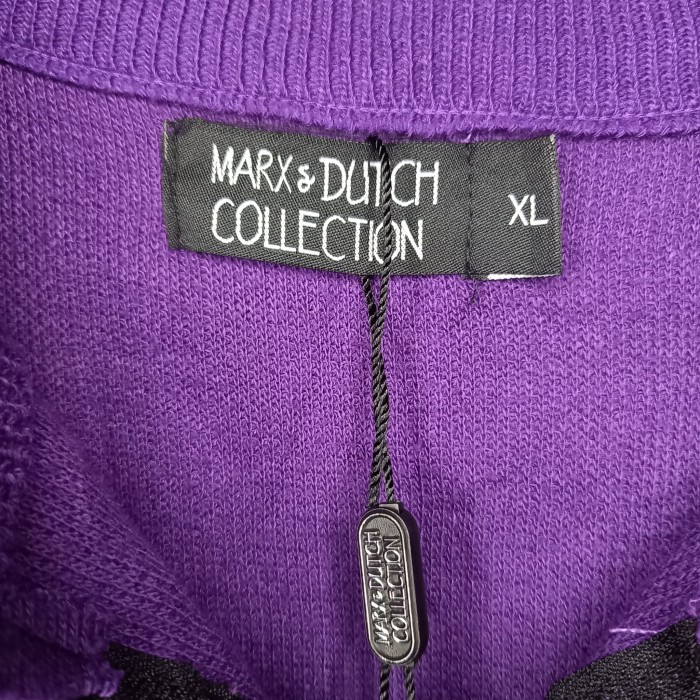 MARX&DUTCH COLLECTION　ハイゲージ　ハーフジップニット　セーター　無地　薄手　パープル　XL | Vintage.City 古着屋、古着コーデ情報を発信