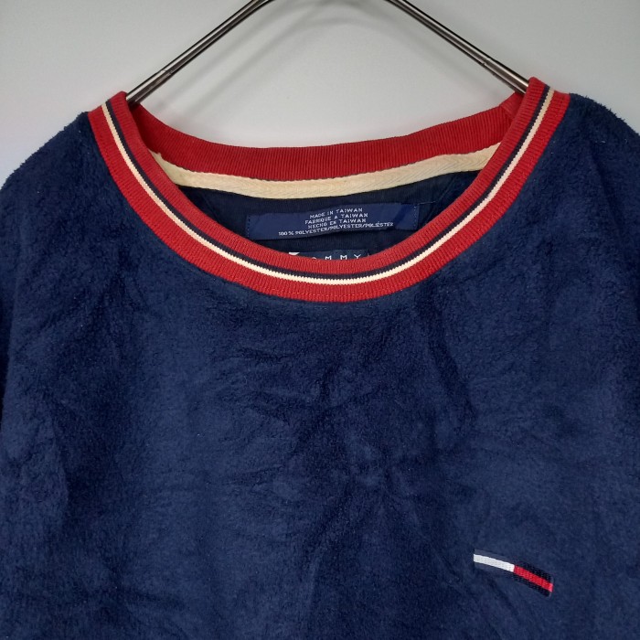 90s　トミー　TOMMY　フリース　トレーナー　プルオーバー　刺繍　紺　XL | Vintage.City 빈티지숍, 빈티지 코디 정보