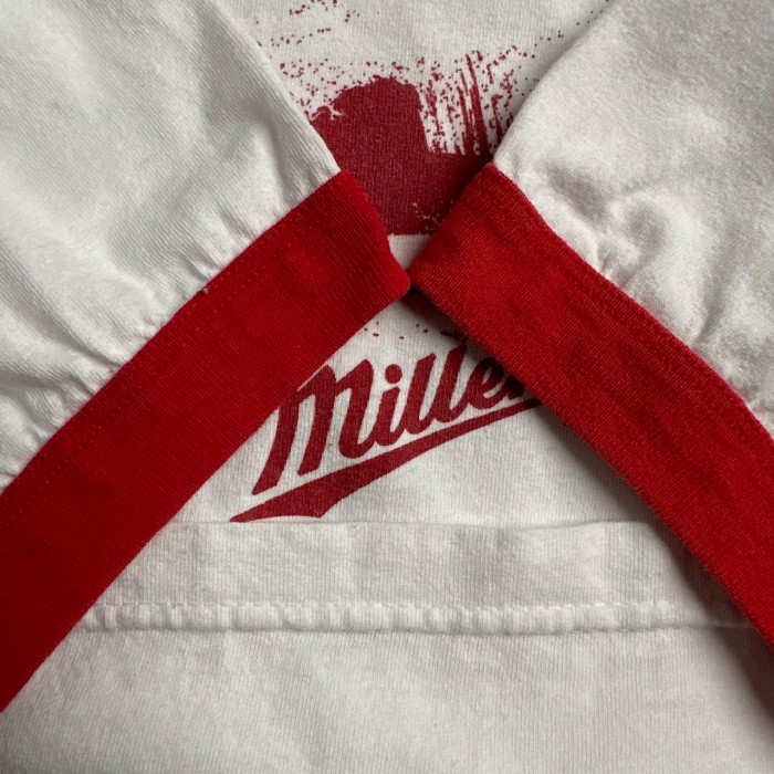 miller　アメリカビール　リンガーTシャツ　お酒Tシャツ　赤　白 | Vintage.City 古着屋、古着コーデ情報を発信