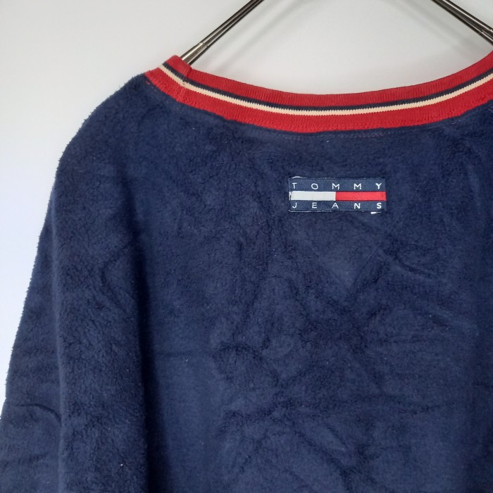 90s　トミー　TOMMY　フリース　トレーナー　プルオーバー　刺繍　紺　XL | Vintage.City 빈티지숍, 빈티지 코디 정보
