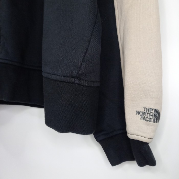 ノースフェイス　ジップアップ　パーカー　スウェット　フード　刺繍ロゴ　ブラック　黒　L | Vintage.City 古着屋、古着コーデ情報を発信