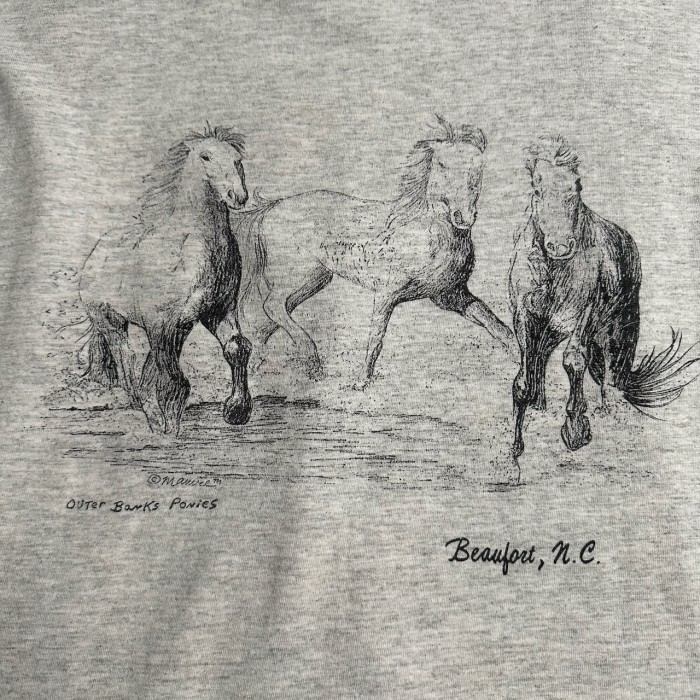 90s　USA製　馬　シングステッチ　アニマル　半袖Tシャツ　霜降りグレー | Vintage.City 古着屋、古着コーデ情報を発信