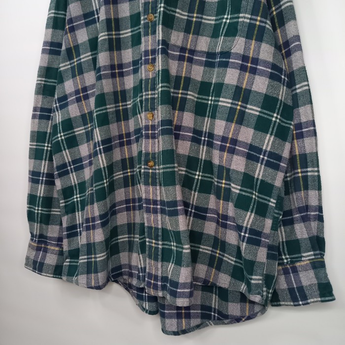 ウールリッチ　ライト　ネルシャツ　BDシャツ　長袖　チェック　グリーン　XL | Vintage.City 古着屋、古着コーデ情報を発信