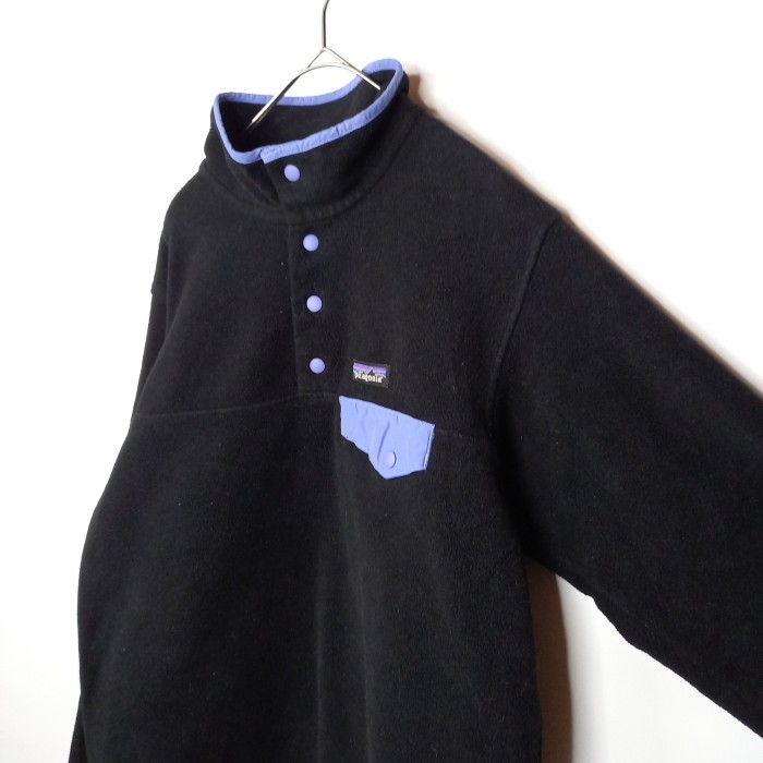 パタゴニア　シンチラ　スナップT　フリース　プルオーバー　ハーフ　刺繍　ブラック　黒　M | Vintage.City 古着屋、古着コーデ情報を発信