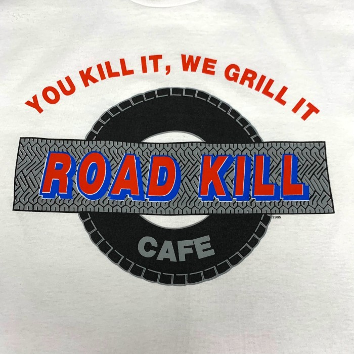 90’s “ROAD KILL CAFE” Print Tee Made in USA | Vintage.City 빈티지숍, 빈티지 코디 정보