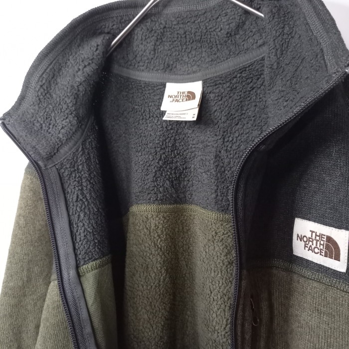 ノースフェイス　ジップアップ　セーター　ジャケット　フリース　裏ボア　カーキ　M | Vintage.City 古着屋、古着コーデ情報を発信