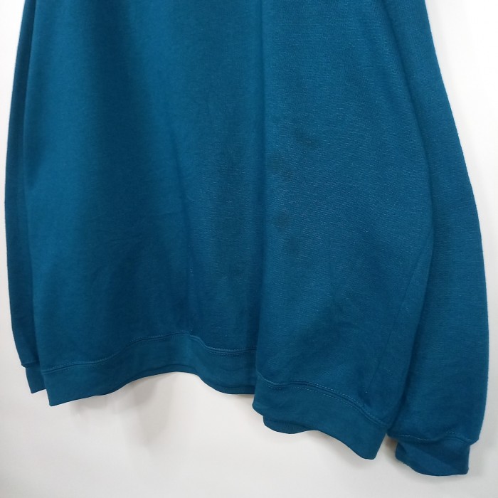 90s　ポロスウェット　ポロシャツ　トレーナー　フロント刺繍　花柄　エメラルド　青緑　L | Vintage.City 古着屋、古着コーデ情報を発信