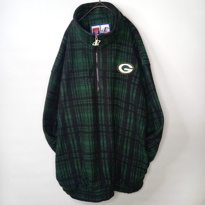 90s　NFL　ハーフジップ　フリース　ブルゾン　刺繍　チェック　グリーン　XL | Vintage.City Vintage Shops, Vintage Fashion Trends