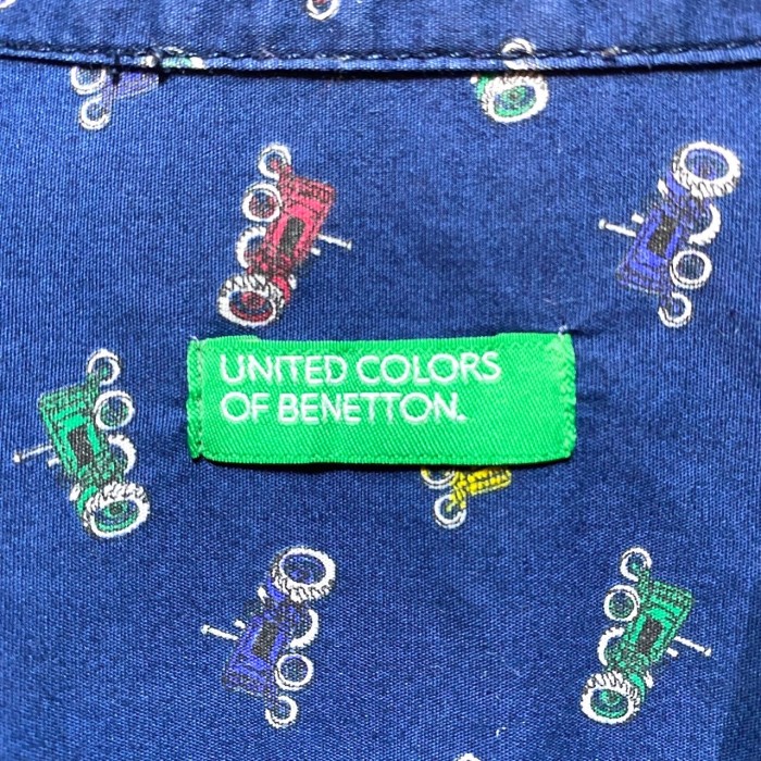 “UNITED COLORS OF BENETTON” L/S Tractor Pattern Shirt | Vintage.City 古着屋、古着コーデ情報を発信