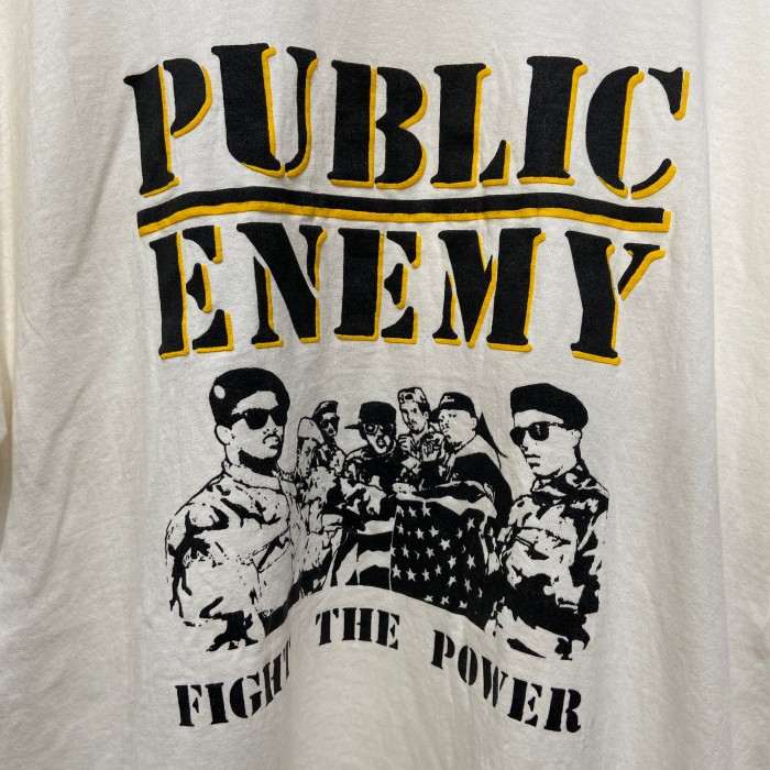 90s USA製 PUBLIC ENEMY プリントTシャツ ラップt 白 XL | Vintage.City 빈티지숍, 빈티지 코디 정보