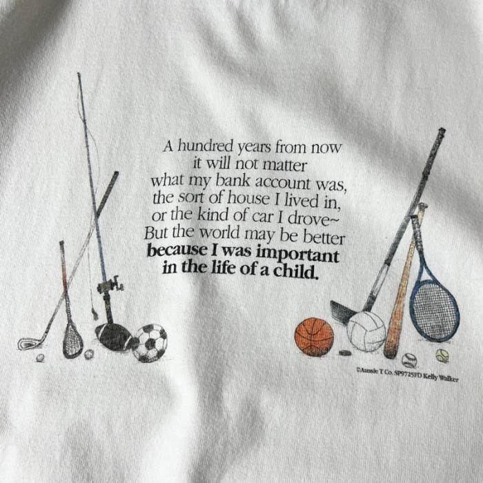 90s USA製 スポーツ メッセージ プリント 半袖 Tシャツ L / 90年代 アメリカ製 オールド シングル アート 白 | Vintage.City 古着屋、古着コーデ情報を発信