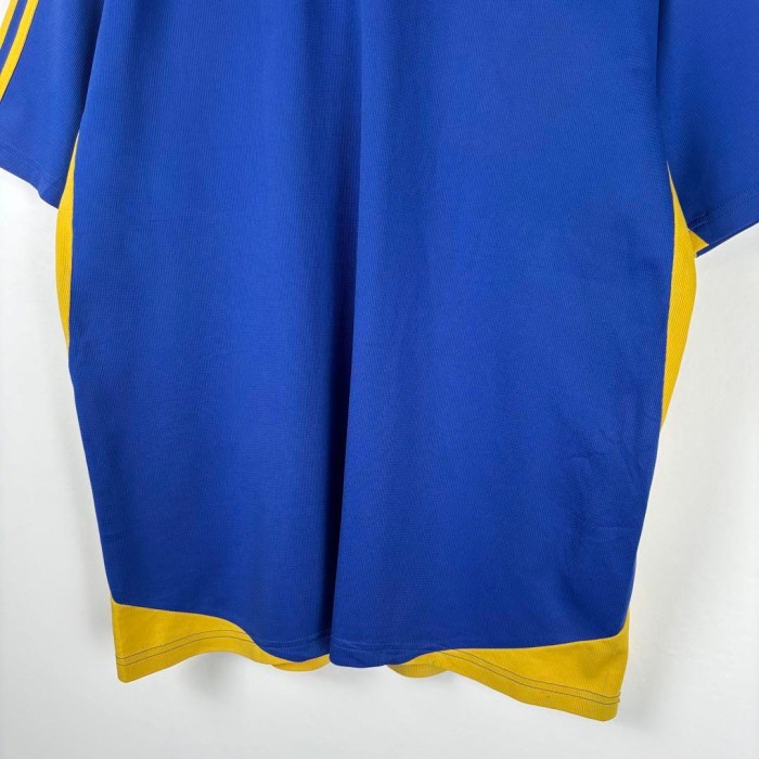 古着 00s adidas ゲームシャツ サッカー 刺繍ロゴ ライン ブルー L | Vintage.City 古着屋、古着コーデ情報を発信
