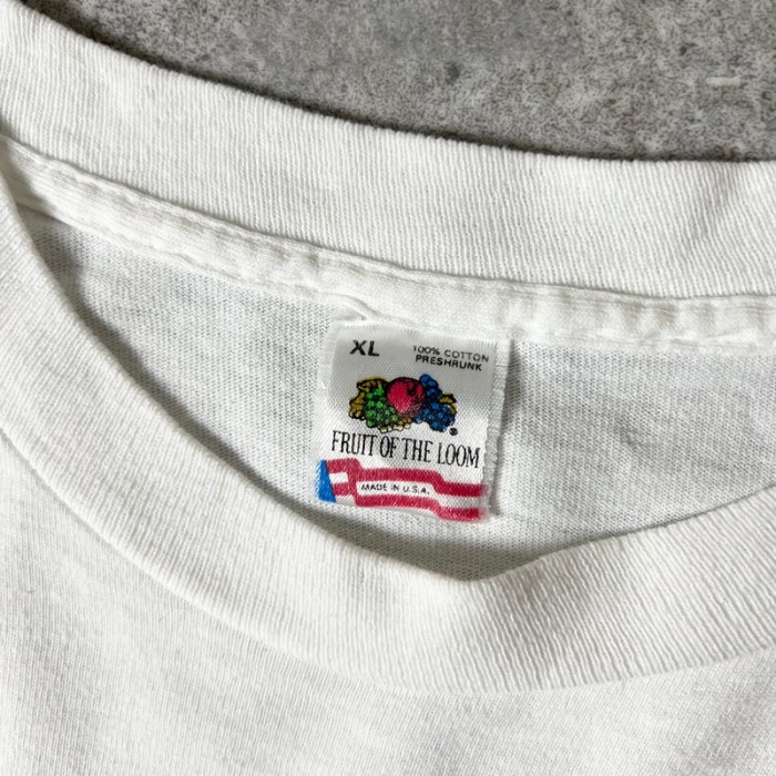 90s USA製 企業 ロゴ プリント 半袖 Tシャツ XL / 90年代 アメリカ製 オールド シングル ステッチ 企業物 フルーツオブザルーム | Vintage.City 古着屋、古着コーデ情報を発信