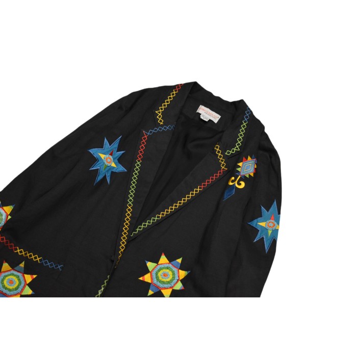 Vintage Embroidery Linen Tailored Jacket | Vintage.City 빈티지숍, 빈티지 코디 정보