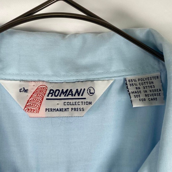 古着 70s ROMANI キューバシャツ 半袖 開襟 刺繍 ライン 水色 L | Vintage.City 빈티지숍, 빈티지 코디 정보