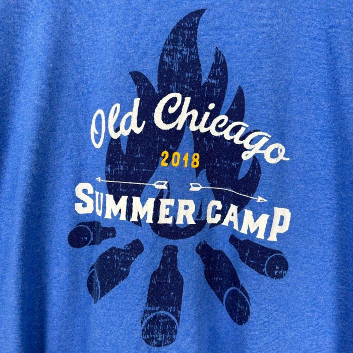 USA古着 リンガーT Tシャツ 企業系 キャンプ 焚き火 ブルー XL | Vintage.City 古着屋、古着コーデ情報を発信