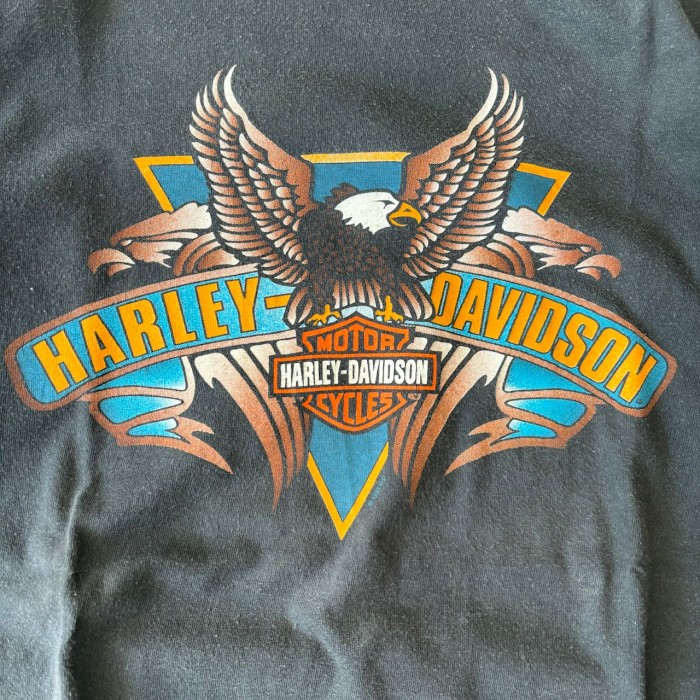 90’s Harley-Davidson/ハーレーダビッドソン Tシャツ バイク ツートンカラー プリントT 古着 fc-1897 | Vintage.City 빈티지숍, 빈티지 코디 정보