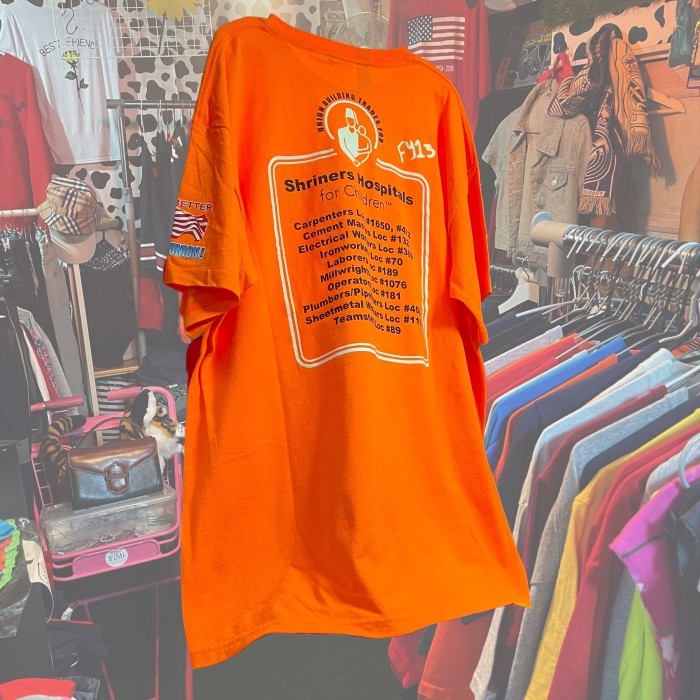 オーバーサイズ　Tシャツ　オレンジT 両面プリント | Vintage.City 古着屋、古着コーデ情報を発信
