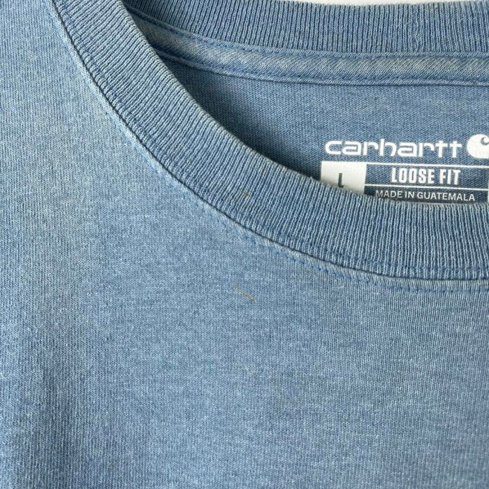 古着 Carhartt Tシャツ センターロゴ 刺繍ロゴ くすみブルー L | Vintage.City 빈티지숍, 빈티지 코디 정보