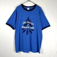 USA古着 リンガーT Tシャツ 企業系 キャンプ 焚き火 ブルー XL | Vintage.City 古着屋、古着コーデ情報を発信