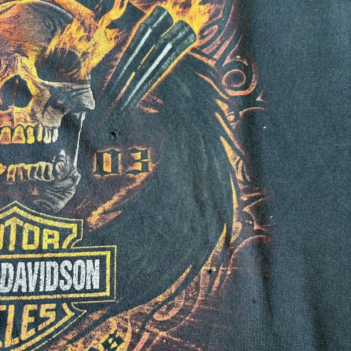 Harley-Davidson/ハーレーダビッドソン Tシャツ バイク スカル プリントT 古着 fc-1895 | Vintage.City 古着屋、古着コーデ情報を発信