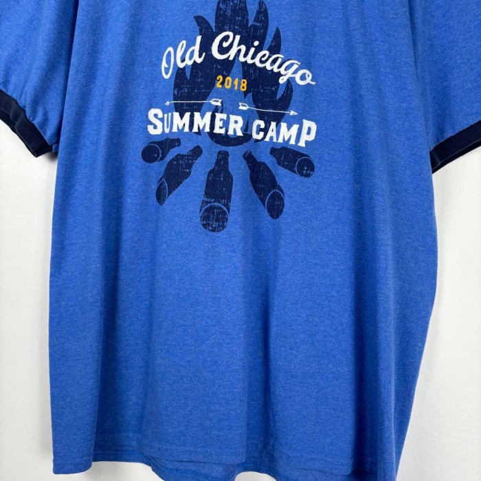 USA古着 リンガーT Tシャツ 企業系 キャンプ 焚き火 ブルー XL | Vintage.City 빈티지숍, 빈티지 코디 정보