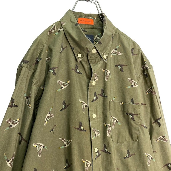 90-00s ST.JOHN'S BAY L/S bird animal pattern shirt | Vintage.City 古着屋、古着コーデ情報を発信