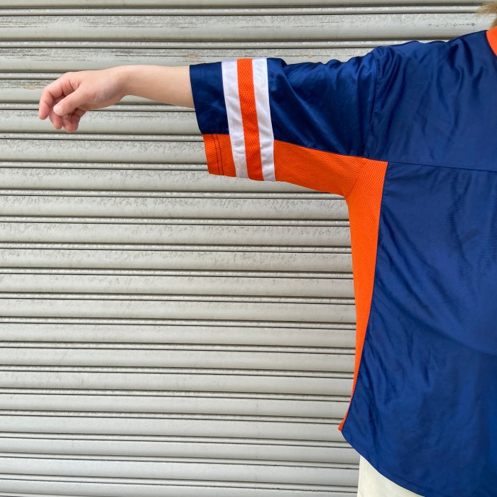90s NIKE ナイキ メッシュ切り替えゲームシャツ 紺 オレンジ L | Vintage.City 古着屋、古着コーデ情報を発信