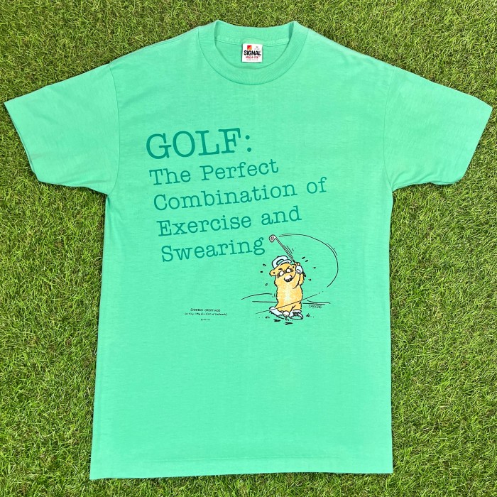 【Men's】80s SHOE BOX GREETING GOLF Tシャツ / Made in USA Vintage ヴィンテージ 古着 ティーシャツ T-Shirts グリーン ライム | Vintage.City 古着屋、古着コーデ情報を発信