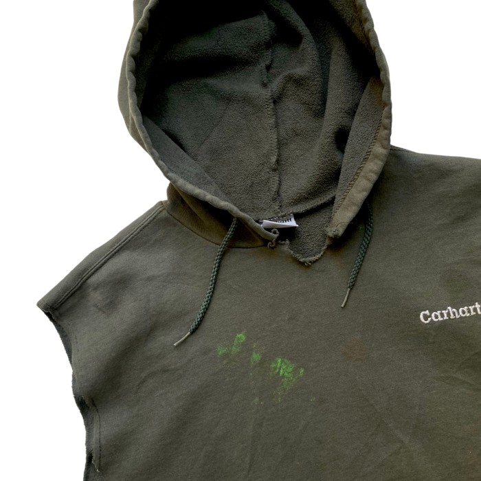 00’s Carhartt Cut Off Sweat Vest Hoodie | Vintage.City 빈티지숍, 빈티지 코디 정보