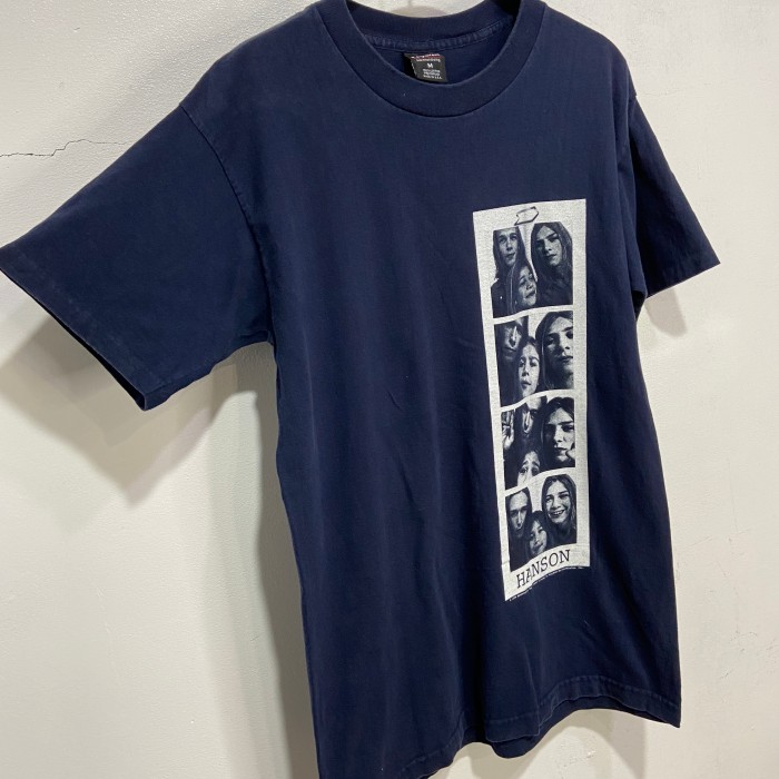 90s USA製　HANSON バンドTシャツ　プリントTシャツ　ネイビー　M | Vintage.City 빈티지숍, 빈티지 코디 정보