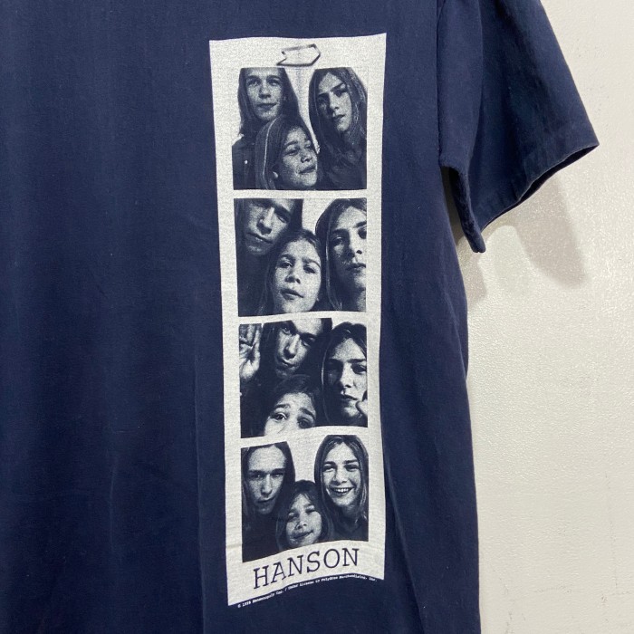 90s USA製　HANSON バンドTシャツ　プリントTシャツ　ネイビー　M | Vintage.City 빈티지숍, 빈티지 코디 정보