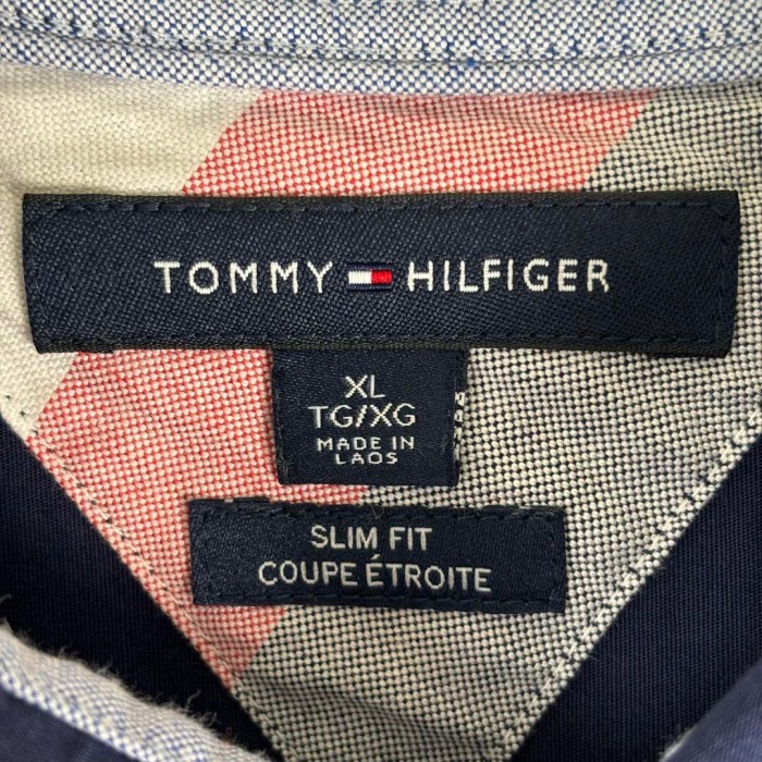 古着 トミーヒルフィガー シャツ 半袖 ワンポイント フラッグ ネイビー XL | Vintage.City 古着屋、古着コーデ情報を発信