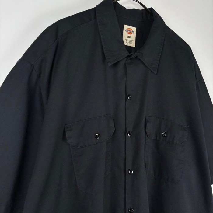 USA古着 Dickies シャツ 半袖 ワークシャツ 黒 ブラック 2XL | Vintage.City 빈티지숍, 빈티지 코디 정보