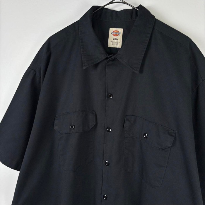 USA古着 Dickies シャツ 半袖 ワークシャツ 黒 ブラック 2XL | Vintage.City 빈티지숍, 빈티지 코디 정보