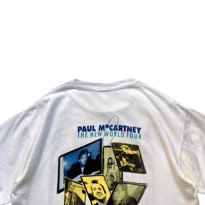 90’s “Paul McCartney” THE NEW WORLD TOUR Print Tee | Vintage.City 빈티지숍, 빈티지 코디 정보