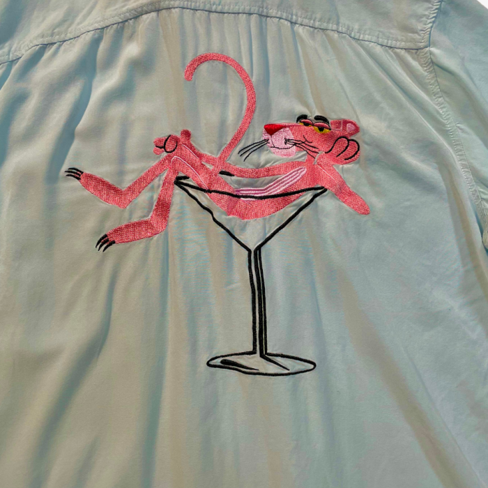 【アニメシャツ】PINK PANTHER刺繍　半袖シャツ | Vintage.City 古着屋、古着コーデ情報を発信