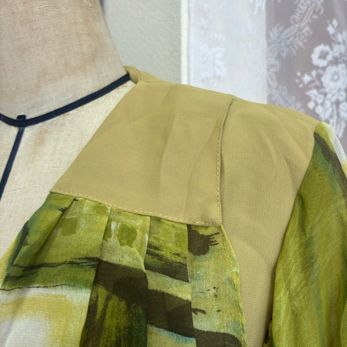 ジャケット 半袖 フリル グリーン 緑 | Vintage.City 古着屋、古着コーデ情報を発信