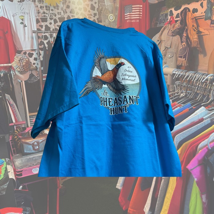 オーバーサイズ　Tシャツ ターコイズブルー　バード　アニマル | Vintage.City 빈티지숍, 빈티지 코디 정보