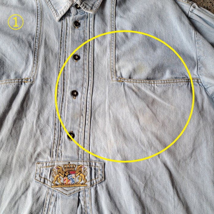 デニムチロリアンシャツ used [305007] | Vintage.City 빈티지숍, 빈티지 코디 정보