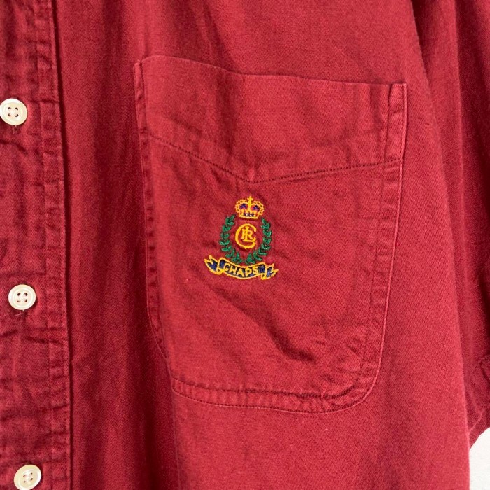 古着 90s CHAPS ラルフローレン シャツ 半袖 ワンポイント レッド L | Vintage.City 古着屋、古着コーデ情報を発信