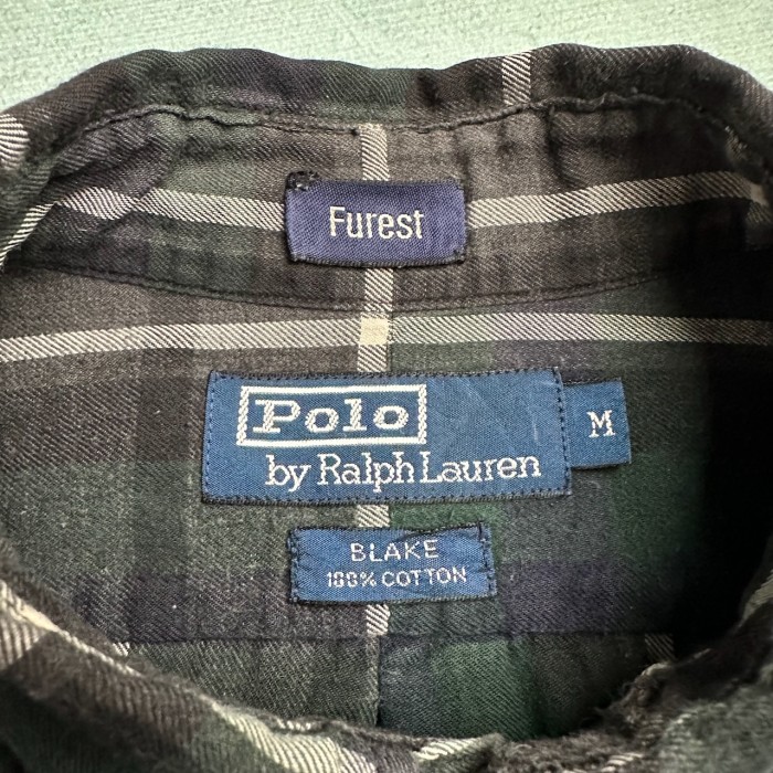 Ralph Lauren　ラルフローレン　BLAKE　チェックシャツ　長袖シャツ　黒　紺　緑 | Vintage.City 빈티지숍, 빈티지 코디 정보