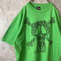 STUSSY 00s skull print T-shirt size L 配送A ステューシー　スカルプリントTシャツ　メキシコ製 | Vintage.City 빈티지숍, 빈티지 코디 정보
