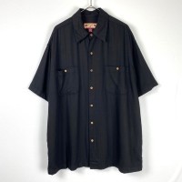 90s USA古着 シャツ 半袖 レーヨンシャツ 無地 シンプル ブラック XL | Vintage.City 古着屋、古着コーデ情報を発信