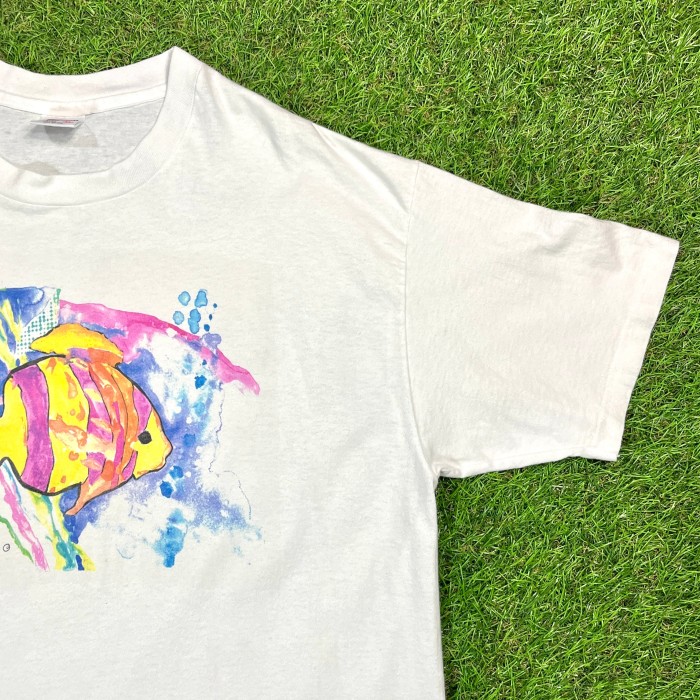 【Men's】90s 水彩画 熱帯魚 イラスト Tシャツ / Made In USA Vintage ヴィンテージ 古着 ティーシャツ T-Shirts 半袖 白 ホワイト | Vintage.City Vintage Shops, Vintage Fashion Trends