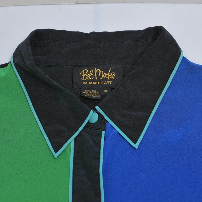 80〜90s Bob mackie ボブ・マッキー クレイジーパターン デザイン シルクシャツ ヴィンテージ デザイナーブランド USA古着 レディースXXXLサイズ | Vintage.City 빈티지숍, 빈티지 코디 정보