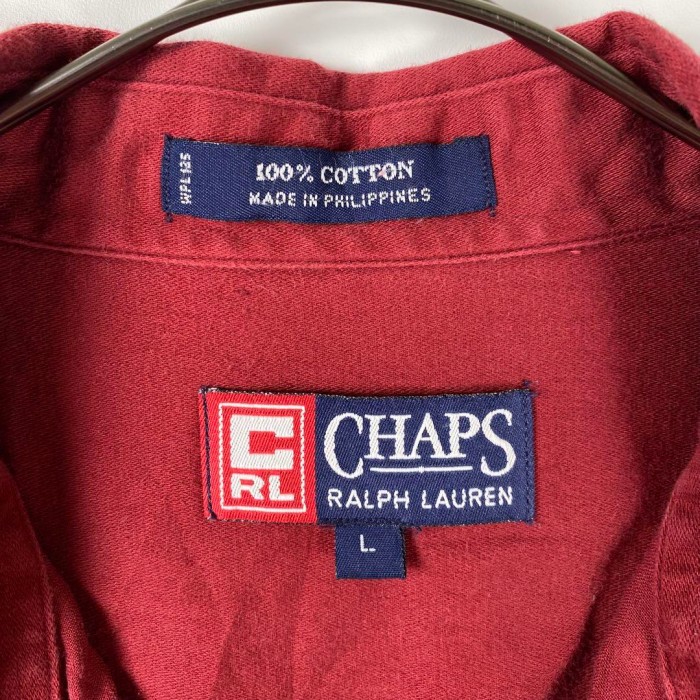 古着 90s CHAPS ラルフローレン シャツ 半袖 ワンポイント レッド L | Vintage.City 빈티지숍, 빈티지 코디 정보