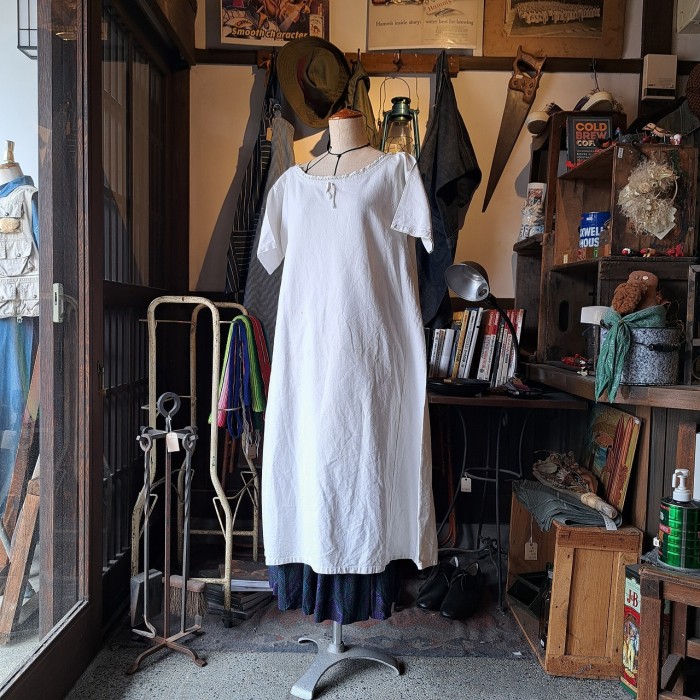 ~40's フランス製 リネンナイトドレス used [305015] | Vintage.City 古着屋、古着コーデ情報を発信