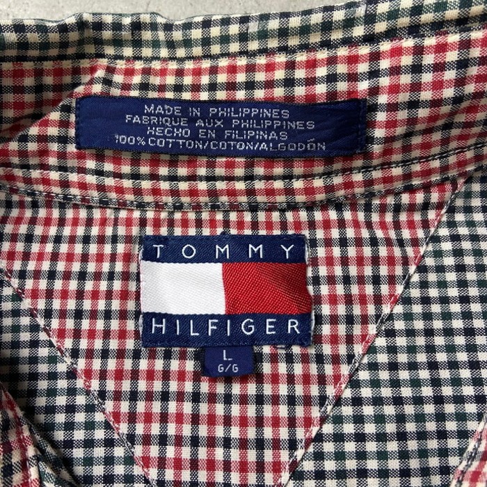 90年代 TOMMY HILFIGER トミーヒルフィガー チェックシャツ メンズL | Vintage.City 빈티지숍, 빈티지 코디 정보